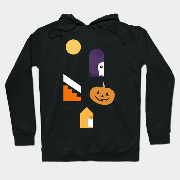 Hide and Seek Pug Halloween Hoodie by huebucket